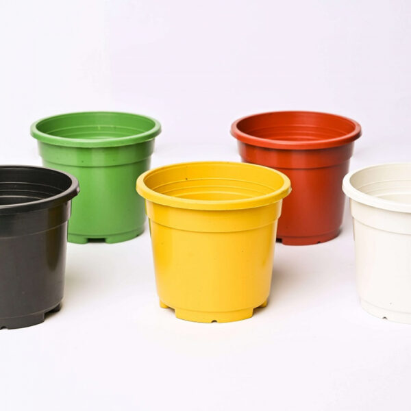 Plastic Grower Pot Multicolour, 4 Inch, Combo Of 25 Colourful Grower Pot (Normal Nursery Pots)