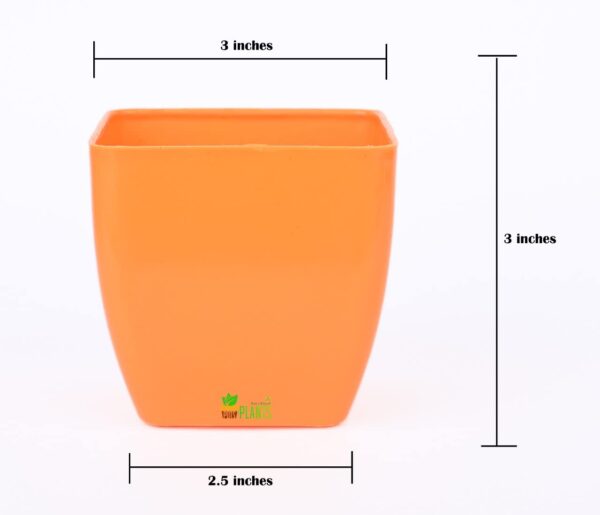Small Pearl Pot For Indoor Outdoor Plant Pot, Set Of 5 (Size : 3 Inch) (Orange)