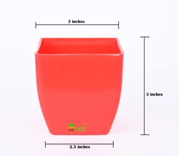 Small Pearl Pot For Indoor Outdoor Plant Pot, Set Of 5 (Size : 3 Inch) (Red)