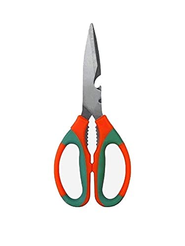 Stainless Steel Gardening Scissors With Sharp Blades - Cutter For Easy Cutting Arranging Flowers, Trimming Plants (Orange And Grey)