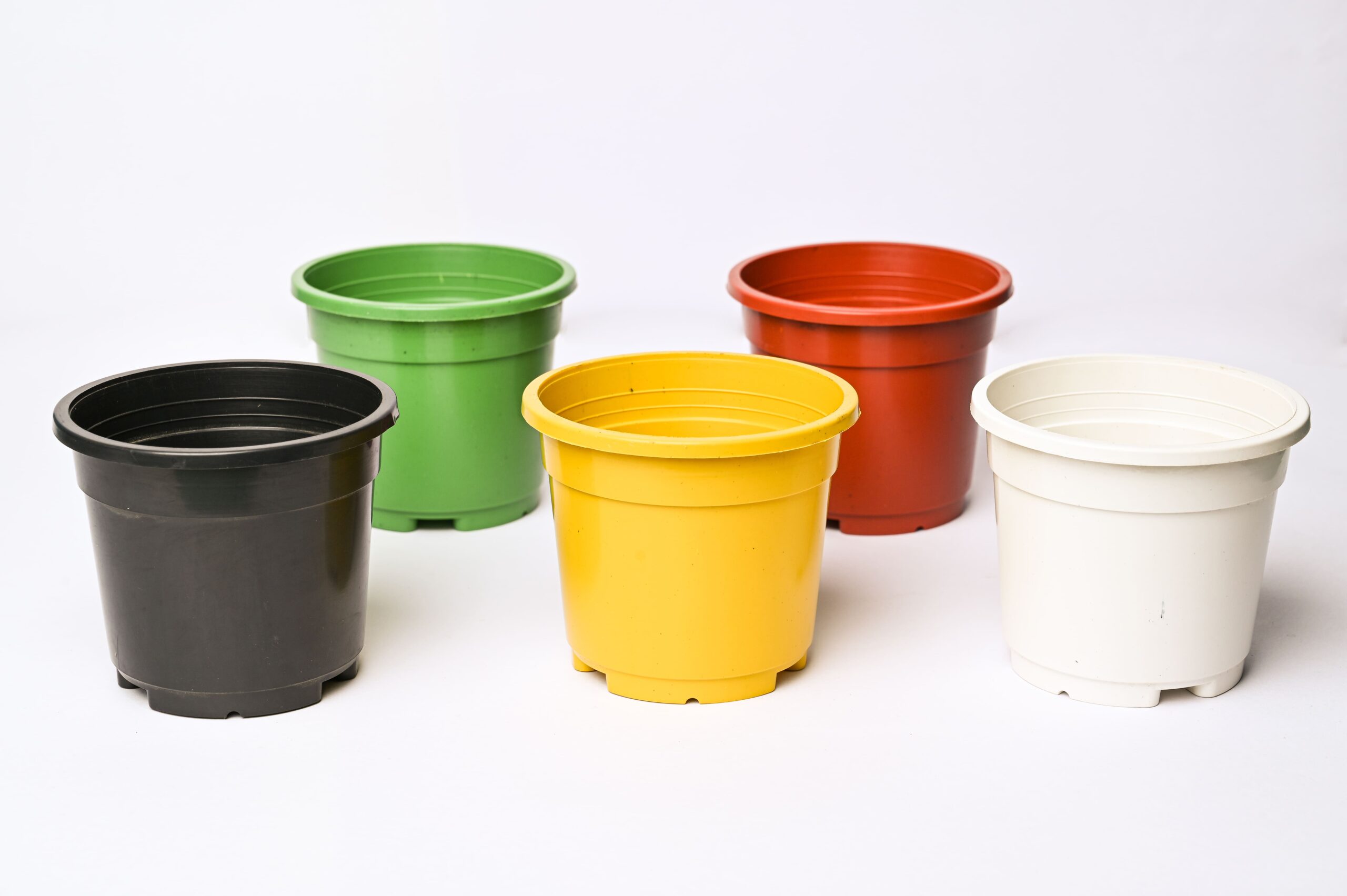 Plastic Grower Pot Multicolour, 4 Inch, Combo Of 25 Colourful Grower Pot (Normal Nursery Pots)