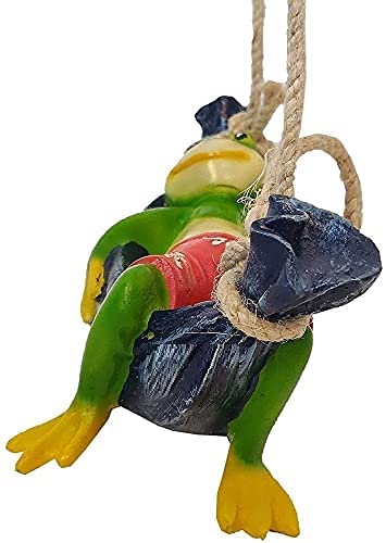 Pots and Plants Frog on Hammock Home and Garden Decor Kids Room Ornaments