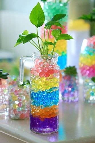 POTS and Plants Colorful Crystal Magic Rubber Water Jelly Balls Beads for Plant, Flower Pot, Home Decor (20 Gram)
