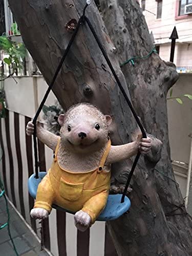 POTS and Plants Hedgehog on Swing Hanging Decor for Home or Garden (Gift Item, Gift)