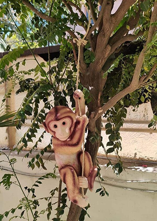 Pots and Plants Monkey On Rope Home Decor Garden Decor, Garden Statue, Statue Christmas Decoration