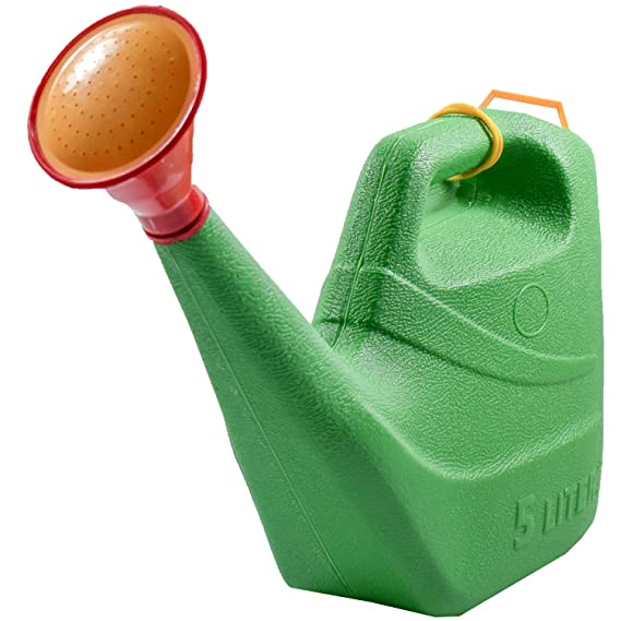 POTS and Plants Plastic Green Watering Can for Plants/ Garden/ with Sprayer (5 Litres)