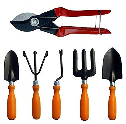 POTS and Plants Gardening Tools Kit for All Your Gardening Needs - 6 Pcs Gardening Tools Kit